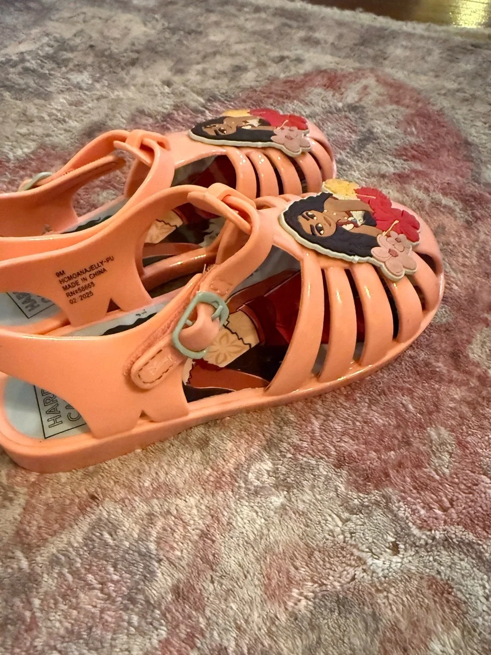 Harper Canyon Disney Moana Jelly Sandals Orange Toddler 9